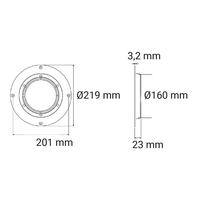 INNERBELYSNING LED  12/24V RUND INFÄLLN
