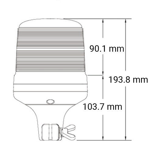 VARNINGSLJUS B18 LED  ORANGE R65 STÅNGM