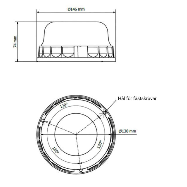 VARNINGSLJUS PEGASUS  LED OR ROT/BLIXT PL