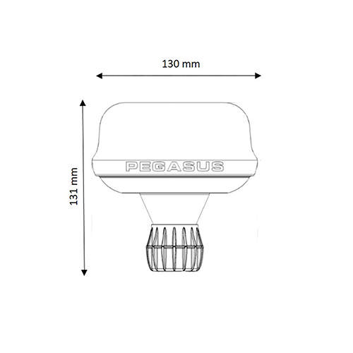 VARNINGSLJUS PEGASUS  LED ORANG ROT STÅNG