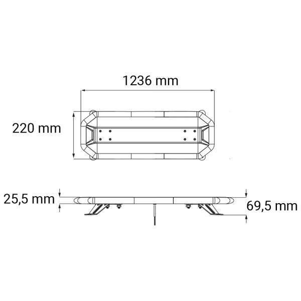 LANDSORT VARNINGSLJU S 1236MM R65 BLÅ