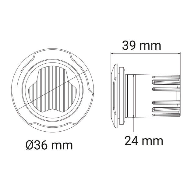 BLIXTLJUS RUNT 3 LED  ORANGE  3M