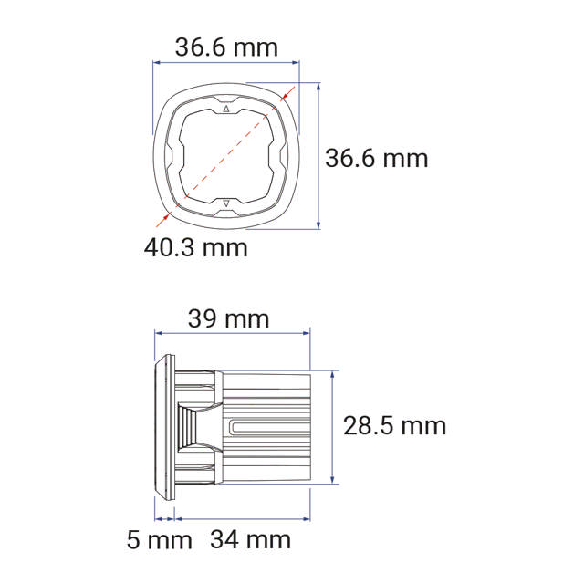 BLIXTLJUS POPNLOCK  F16 6LED ORANGE