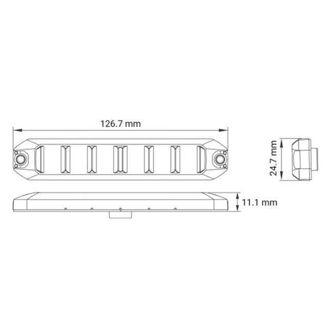 BLIXTLJUS FLEX DUAL ORANGE VIT R65
