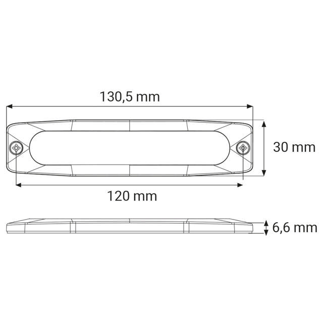 BLIXTLJUS LP6 LED VIT/KLAR 12/24V