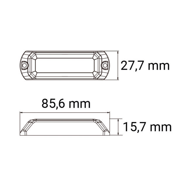 BLIXTLJUS 3 LED BLÅ  12/24V