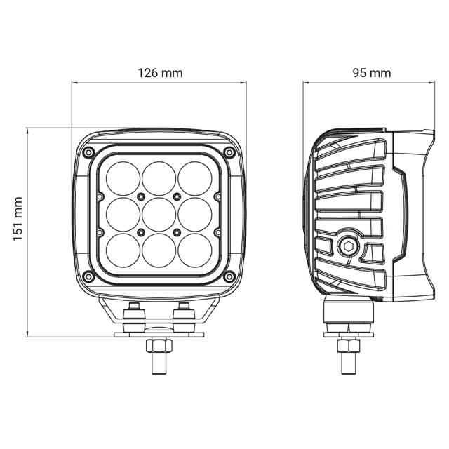 SPRIDARBELYSNING BLÅ  45W 10-30V DC IP67