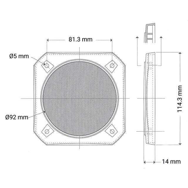 GALLER 100MM PAR  FYRKANTIGT