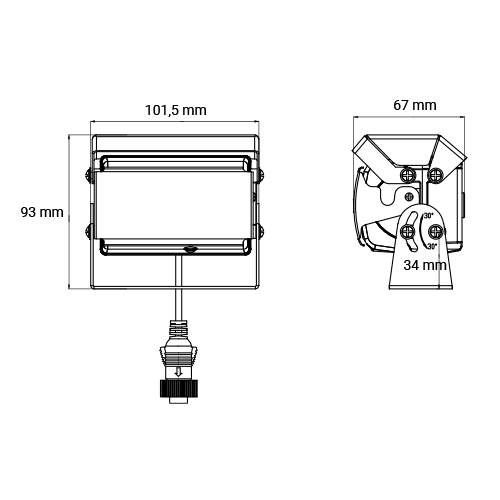 KAMERA FÄRG M VISIR  HD 720P 6-POL