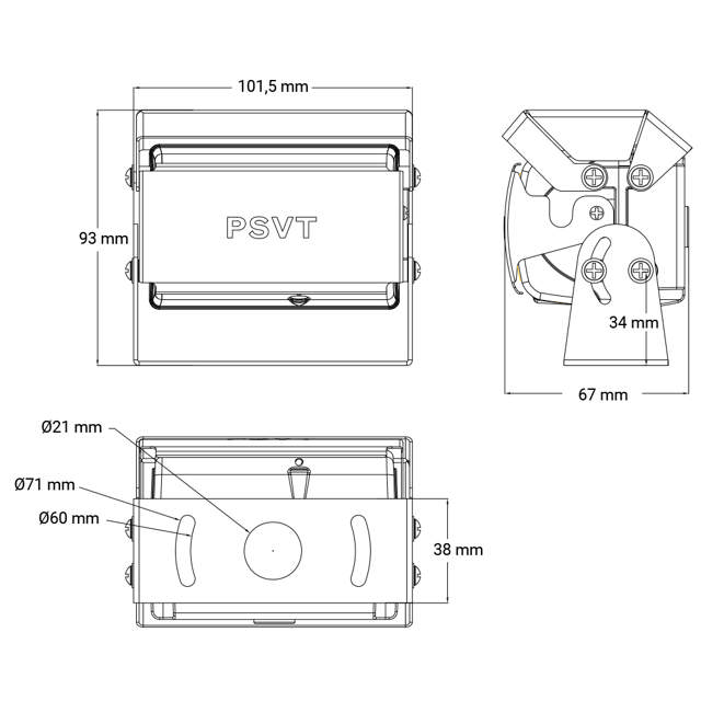 KAMERA FÄRG M VISIR  HÖGUPPLÖS.PSVT 6 P 1M KABEL