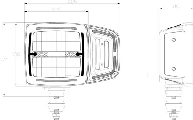 OZZ XH1 PLOGLAMPA MED BLINKERS OCH VÄRMELINS