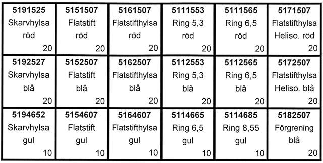 SORTIMENT KABELSKOR 310