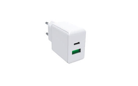 SNABBLADDARE FÖR VÄGGUTTAG 220V. 20W USB-A & USB-C