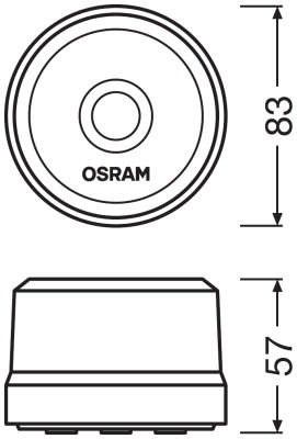 LEDGUARDIAN OSRAM PORTABELT V16 VARNINGSLJUS, 9V BATTERI