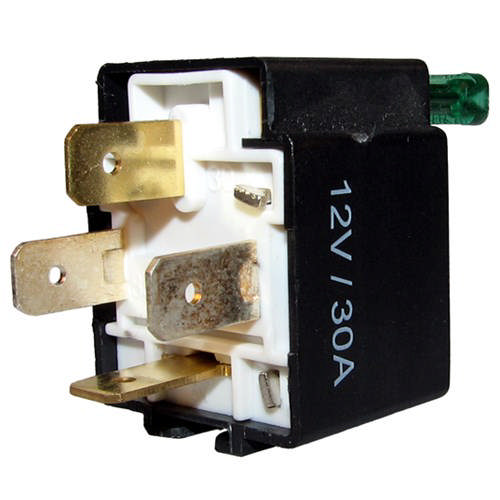 MINIRELÄ 4-POLIG 30A 12V MED 30A SÄKRING, SLUTKONTAKT
