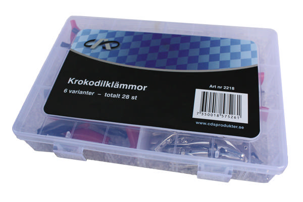 KROKODILKLÄMMOR SORT. 28ST