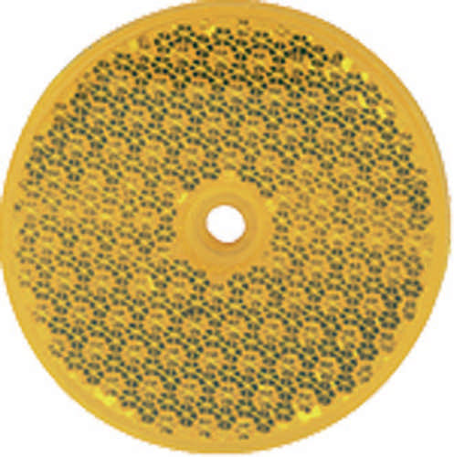 REFLEX RUND GUL 60MM. SJÄLVHÄFTANDE MED HÅL.