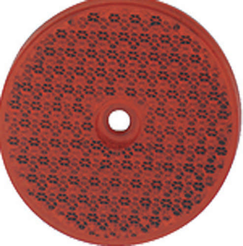 REFLEX RUND RÖD 60MM. SJÄLVHÄFTANDE MED HÅL.