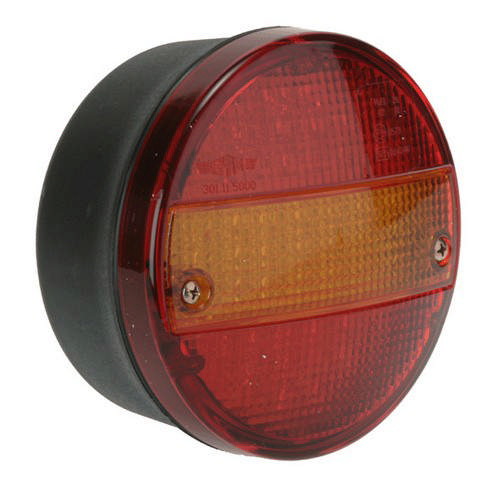 BAKLAMPA RUND LED 12/24V DIAM:140MM DJUP:85MM