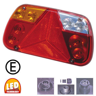 BAKLJUSKOMB LED 12/24V VÄNSTER MED DIN-KONTAKT