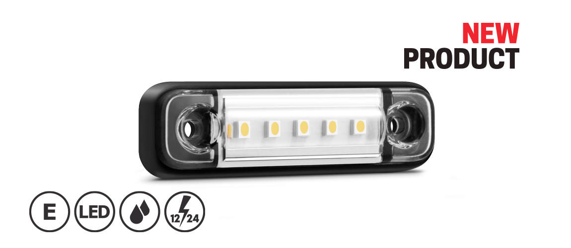 POSITIONSLJUS LED VIT 81*24*14 MM. 12/24V