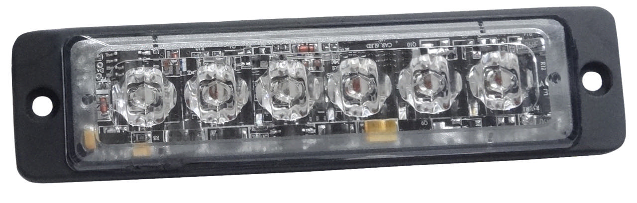  Blixtljus Slim 6 LED BLÅ, 2 m kabel