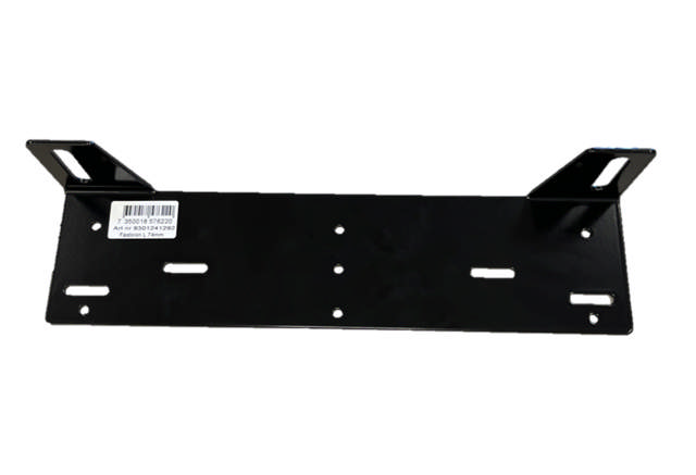 LED-RAMPSFÄSTE SVARTLACKAT, FÄSTÖRON 75 MM. FÄSTPLATTA 100 X 390 MM.