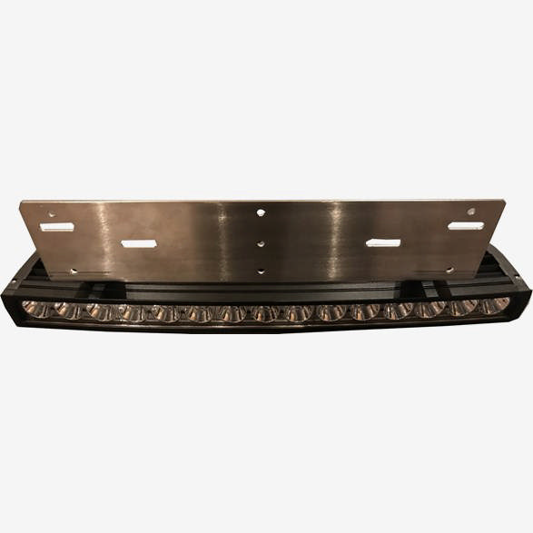 LED-RAMPSFÄSTE SVARTLACKAT, FÄSTÖRON 75 MM. FÄSTPLATTA 100 X 390 MM.