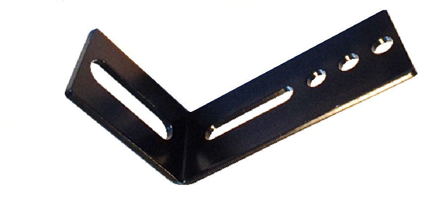 VINKLAT FÄSTE 3MM PLÅT SVARTLACKAT
