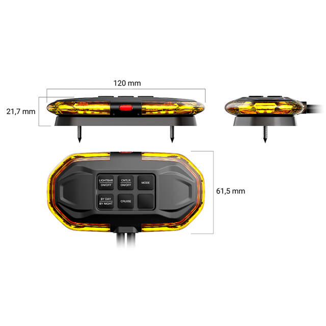 KONTROLLPANEL LANDS  5 KNAPPAR 12/24V