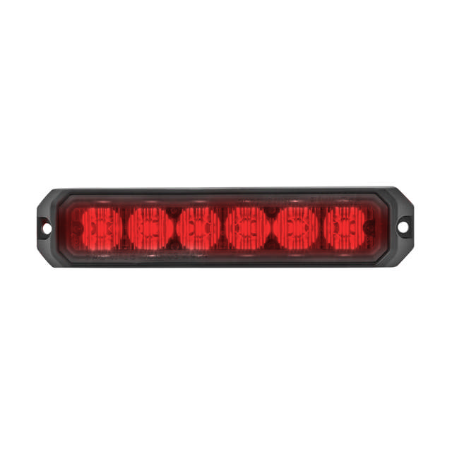BLIXTLJUS 6 LED RÖD  12/24V