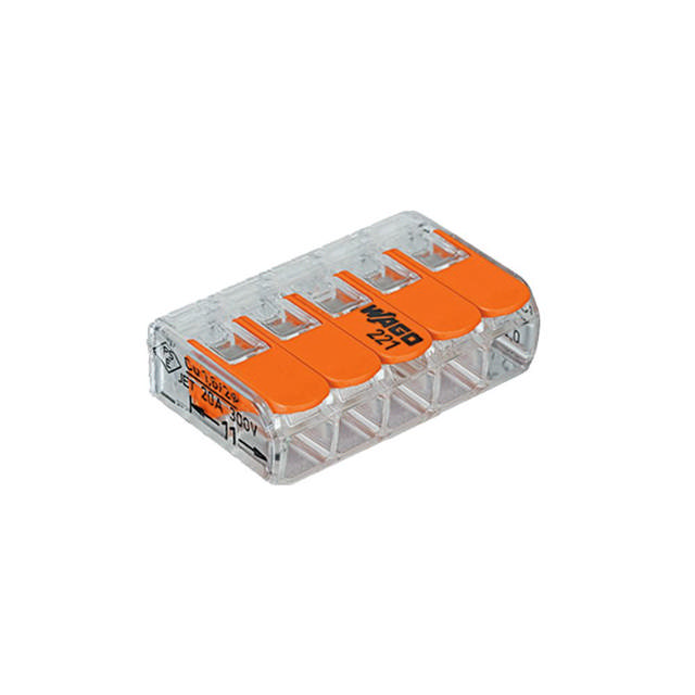 TOPPKLÄMMA WAGO  5POL 0.14-4MM 5ST