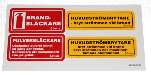 DEKALKARTA F.  BRANDSLÄCKARE