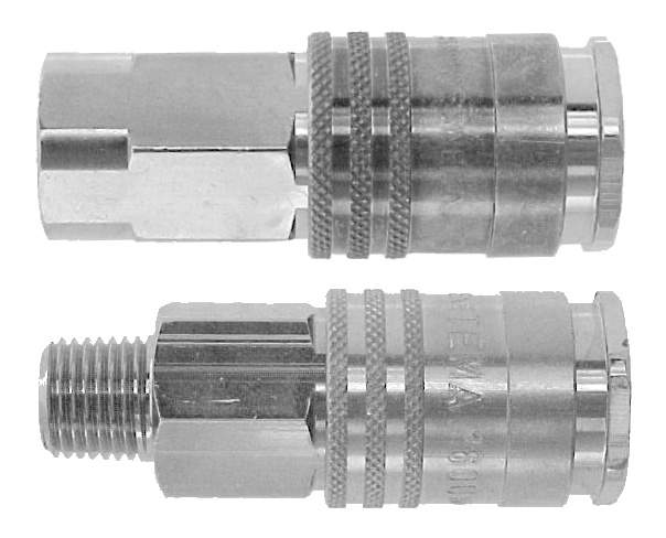 Quick coupling Female with Utv. & inv. thread and hose connection