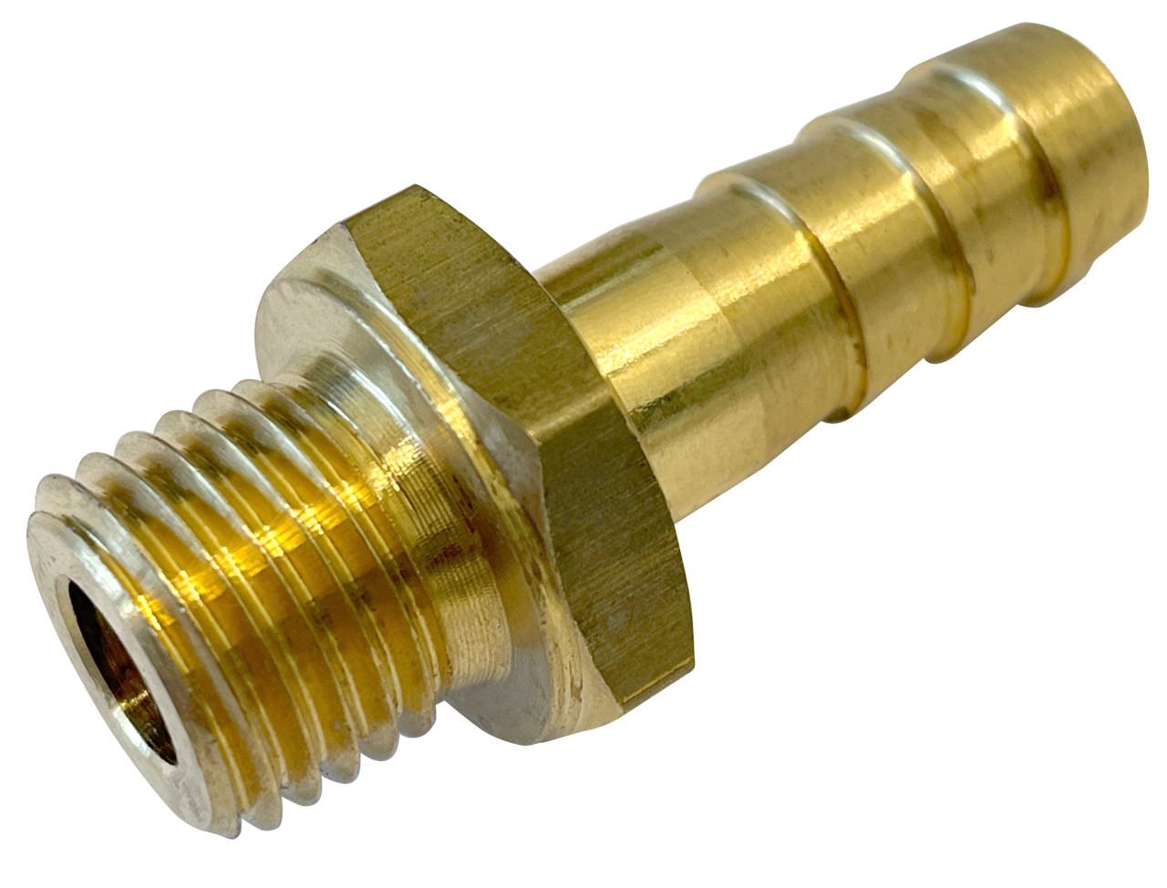 Hose nipple with external millimetre thread.