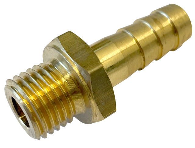Hose nipple with external millimetre thread.