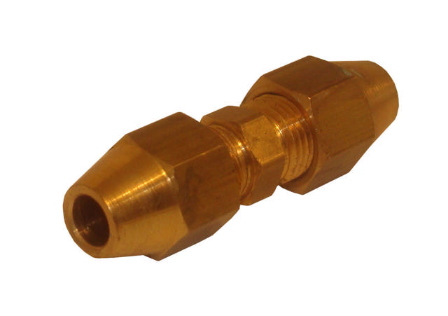 Splice coupling with long nut, in brass