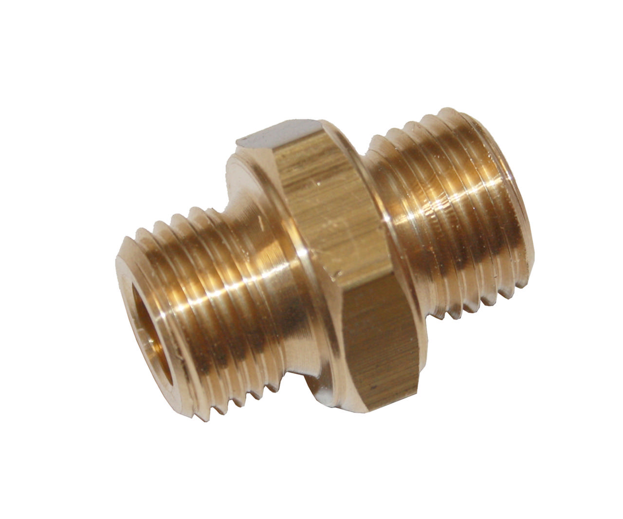 Equilateral double nipple with MM threads
