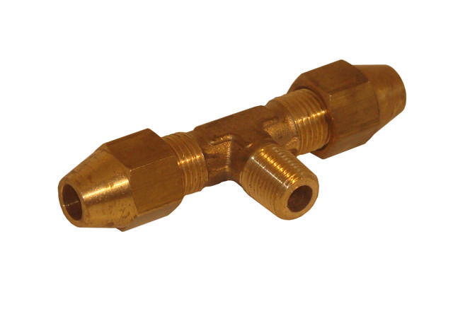 T-connector with external MM thread, in brass