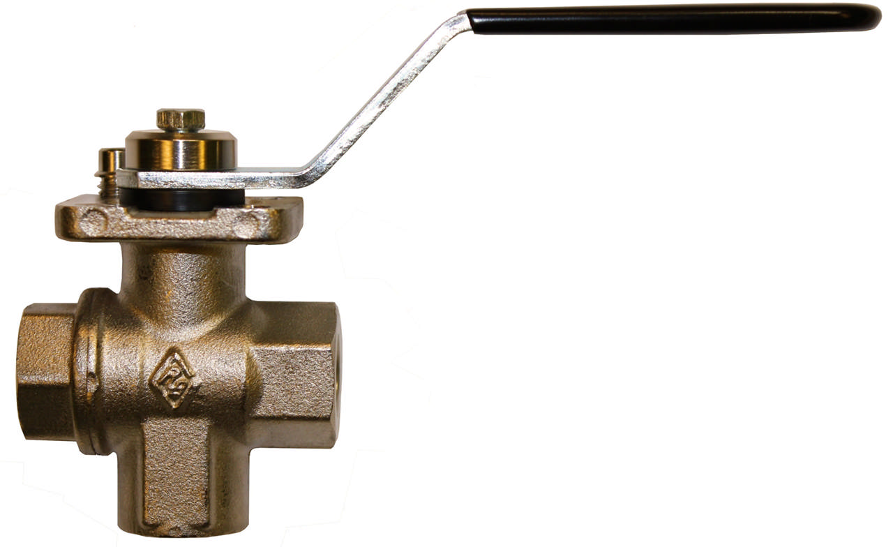 KULVENTIL 3-VÄGS INV  R1/4 L-BORRAD