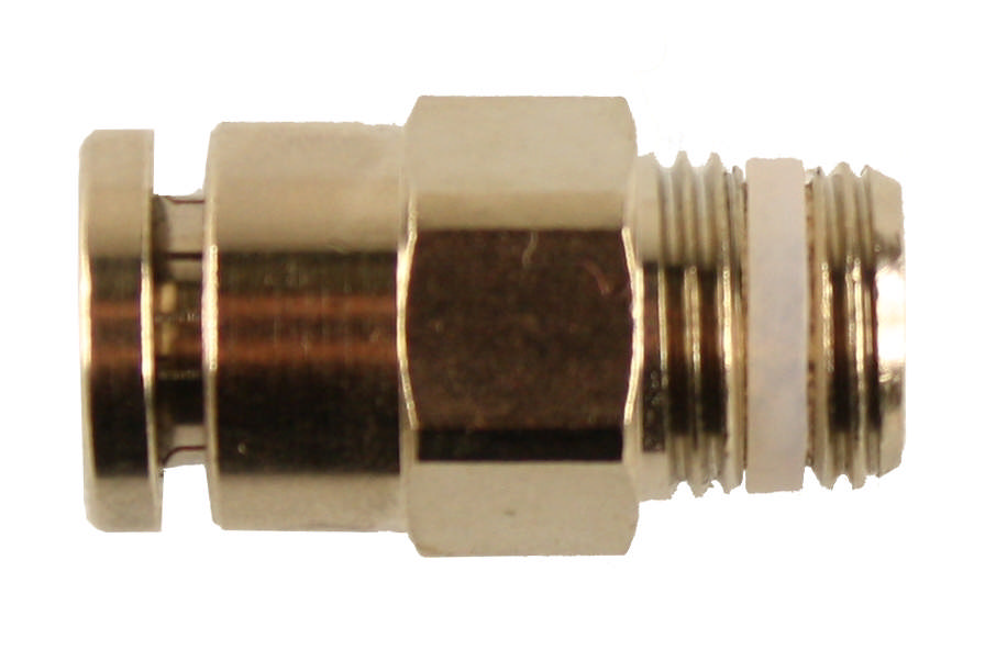 Straight coupling with utv. Thread, insert for bounce. Brass