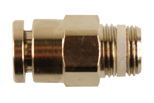 Straight coupling with utv. Thread, insert for bounce. Brass
