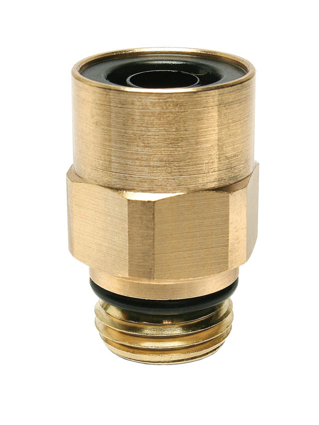 Straight coupling for mm pipes, external thread.