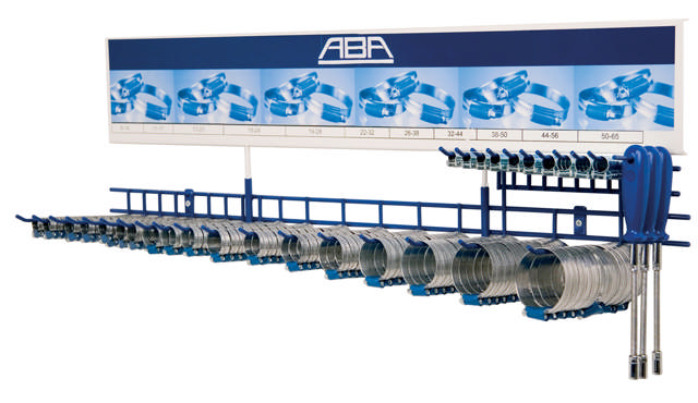 STÄLL 900mm MED SLANGKLÄMMOR,