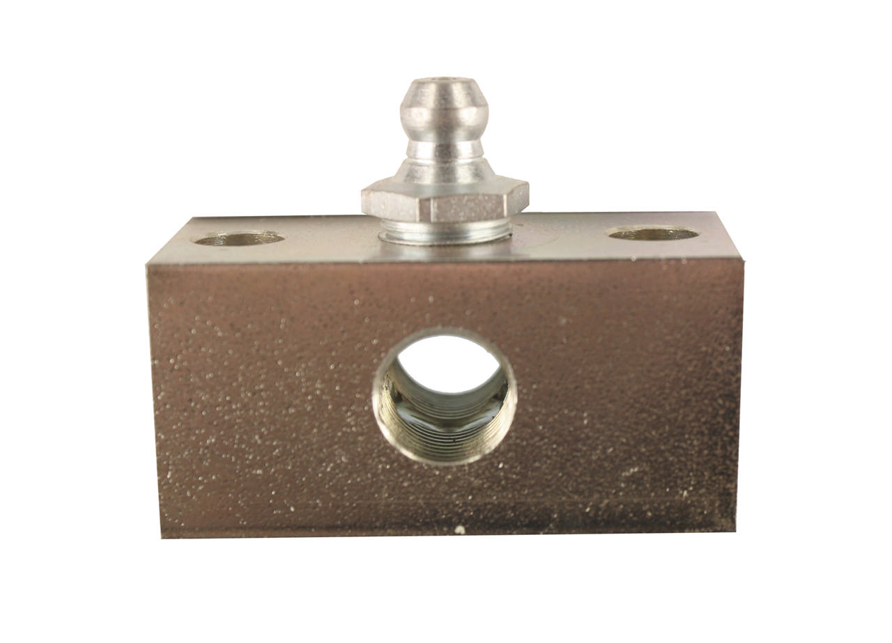T-Nipple block with lubrication nipple