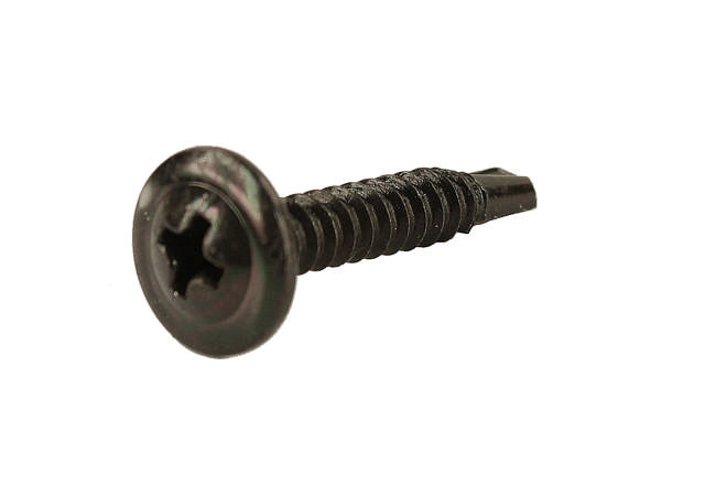 Mounting screw, drill tip, Black chrome plated