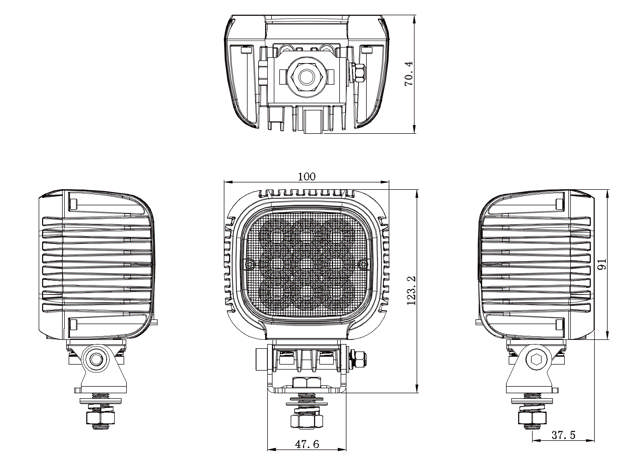 ARBETSBELYSNING FLOD, 63 W