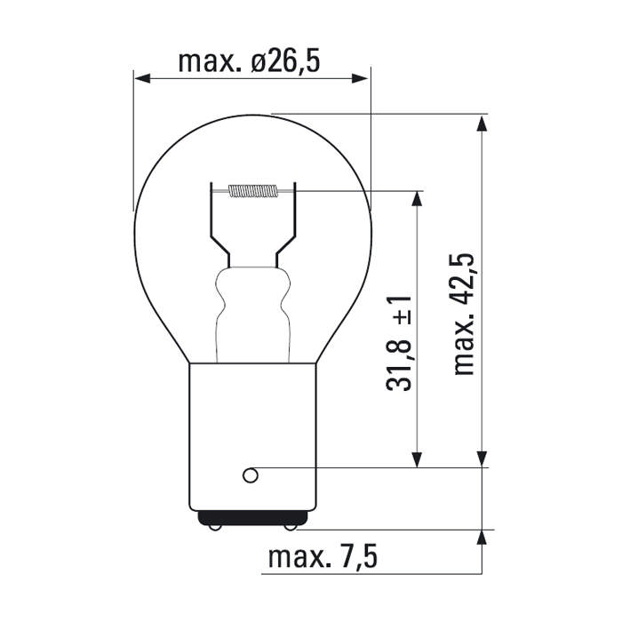 BAK,STOPP,BLINK 12V, P21W