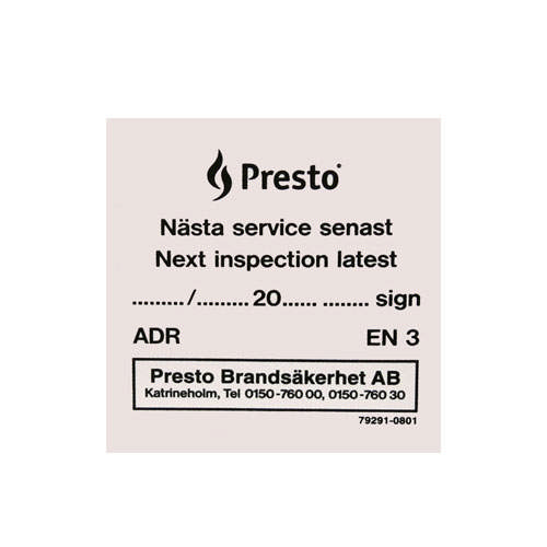 ADR DEKAL FÖR  BRANDSLÄCKARE