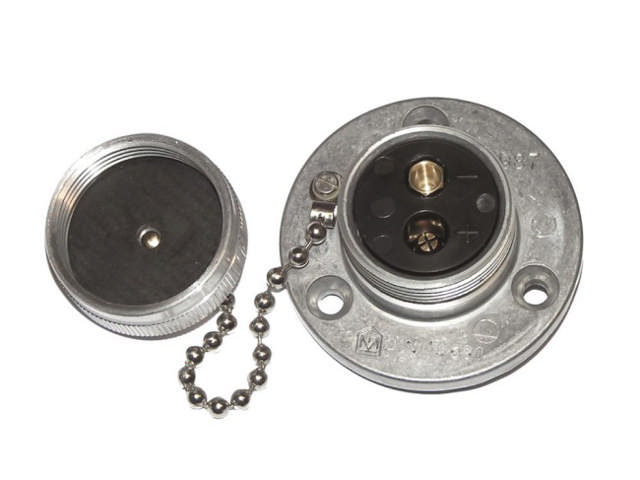 UTTAG, 2-POL, MED SKRUVLOCK, ALU